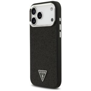 Dėklas Guess Glitter Triangle Logo MagSafe Apple iPhone 17 Pro Max juodos spalvos - Image 2