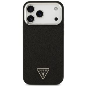 Dėklas Guess Glitter Triangle Logo MagSafe Apple iPhone 17 Pro Max juodos spalvos - Image 3
