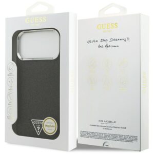 Dėklas Guess Glitter Triangle Logo MagSafe Apple iPhone 17 Pro Max juodos spalvos - Image 8