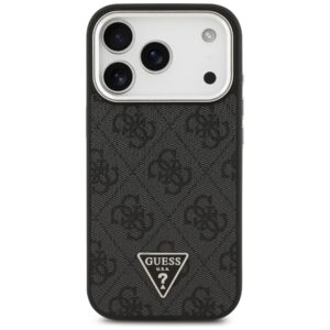 Dėklas Guess 4G Triangle Logo MagSafe Apple iPhone 17 Pro juodos spalvos silver - Image 3