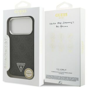 Dėklas Guess 4G Triangle Logo MagSafe Apple iPhone 17 Pro juodos spalvos silver - Image 8