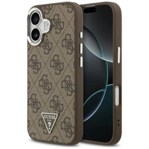 Dėklas Guess 4G Triangle Logo MagSafe Apple iPhone 17 rudos spalvos