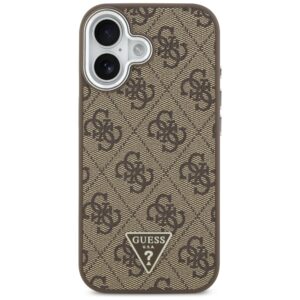Dėklas Guess 4G Triangle Logo MagSafe Apple iPhone 17 rudos spalvos - Image 3