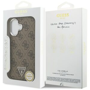 Dėklas Guess 4G Triangle Logo MagSafe Apple iPhone 17 rudos spalvos - Image 8