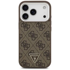 Dėklas Guess 4G Triangle Logo MagSafe Apple iPhone 17 Pro rudos spalvos - Image 3