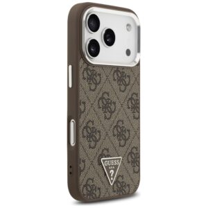 Dėklas Guess 4G Triangle Logo MagSafe Apple iPhone 17 Pro rudos spalvos - Image 4
