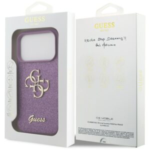 Dėklas Guess Fixed Glitter Big 4G Apple iPhone 17 Pro lilac - Image 8