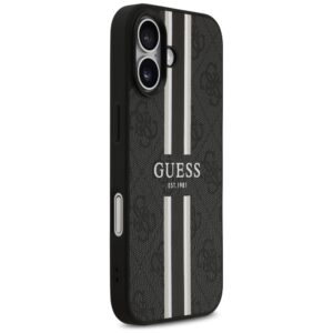 Dėklas Guess 4G Printed Stripes MagSafe Apple iPhone 17 juodos spalvos - Image 4