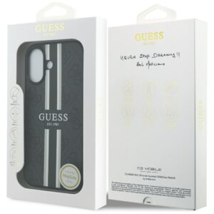 Dėklas Guess 4G Printed Stripes MagSafe Apple iPhone 17 juodos spalvos - Image 8