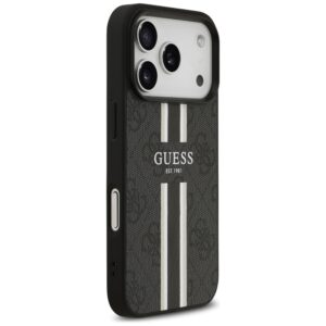 Dėklas Guess 4G Printed Stripes MagSafe Apple iPhone 17 Pro juodos spalvos - Image 4