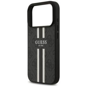 Dėklas Guess 4G Printed Stripes MagSafe Apple iPhone 17 Pro juodos spalvos - Image 6