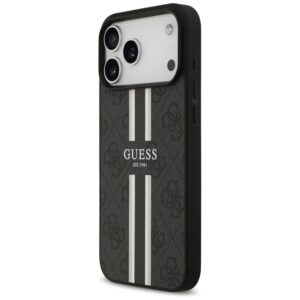 Dėklas Guess 4G Printed Stripes MagSafe Apple iPhone 17 Pro Max juodos spalvos - Image 2