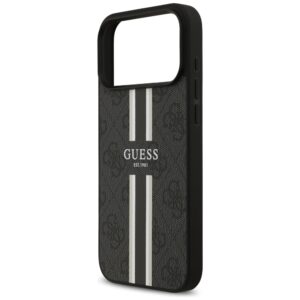 Dėklas Guess 4G Printed Stripes MagSafe Apple iPhone 17 Pro Max juodos spalvos - Image 6