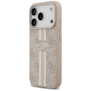 Dėklas Guess 4G Printed Stripes MagSafe Apple iPhone 17 Pro rožinės spalvos - Image 2