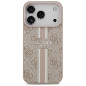 Dėklas Guess 4G Printed Stripes MagSafe Apple iPhone 17 Pro rožinės spalvos - Image 3