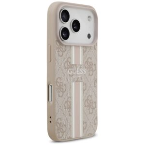 Dėklas Guess 4G Printed Stripes MagSafe Apple iPhone 17 Pro rožinės spalvos - Image 4