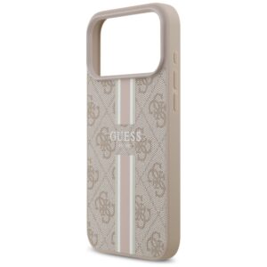 Dėklas Guess 4G Printed Stripes MagSafe Apple iPhone 17 Pro Max rožinės spalvos - Image 6