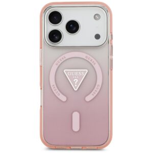 Dėklas Guess IML Gradient Triangle Logo MagSafe Apple iPhone 17 Pro rožinės spalvos - Image 3