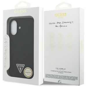 Dėklas Guess Silicone Triangle Logo MagSafe Apple iPhone 17 juodos spalvos - Image 8