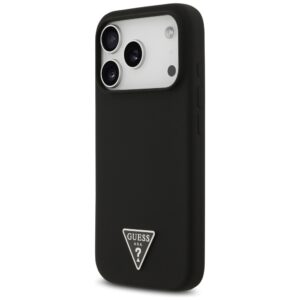 Dėklas Guess Silicone Triangle Logo MagSafe Apple iPhone 17 Pro juodos spalvos - Image 2