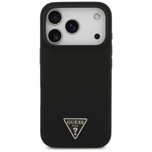 Dėklas Guess Silicone Triangle Logo MagSafe Apple iPhone 17 Pro juodos spalvos - Image 3