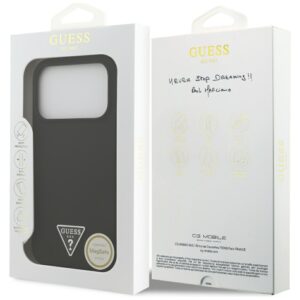 Dėklas Guess Silicone Triangle Logo MagSafe Apple iPhone 17 Pro juodos spalvos - Image 8