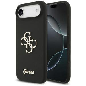 Guess Silicone Big 4G Script dėklas skirtas Apple iPhone Air juodos spalvos