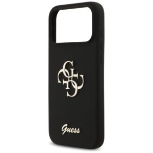 Guess Silicone Big 4G Script dėklas skirtas Apple iPhone 17 Pro Max juodos spalvos - Image 6