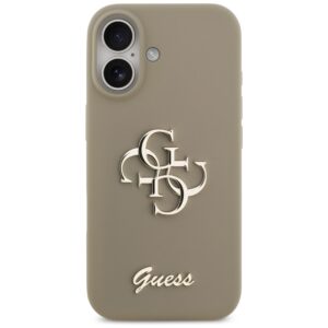 Guess Silicone Big 4G Script Dėklas Apple iPhone 17 rudos spalvos - Image 3