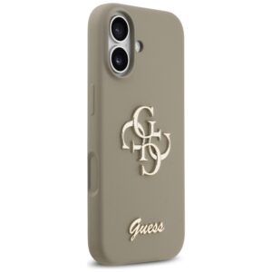 Guess Silicone Big 4G Script Dėklas Apple iPhone 17 rudos spalvos - Image 4