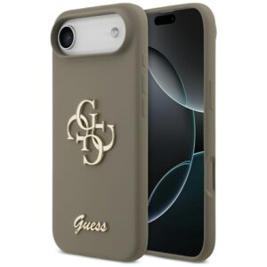 Guess Silicone Big 4G Script Dėklas Apple iPhone 17 Air rudos spalvos