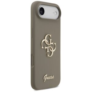 Guess Silicone Big 4G Script Dėklas Apple iPhone 17 Air rudos spalvos - Image 4