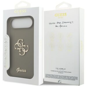Guess Silicone Big 4G Script Dėklas Apple iPhone 17 Air rudos spalvos - Image 8