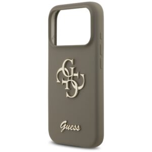 Guess Silicone Big 4G Script Dėklas Apple iPhone 17 Pro rudos spalvos - Image 6