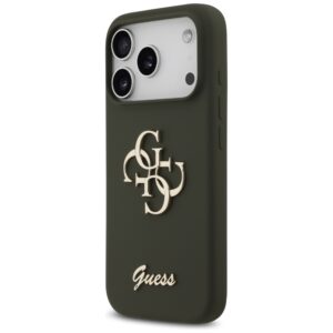Guess Silicone Big 4G Script dėklas skirtas Apple iPhone 17 Pro khaki - Image 2