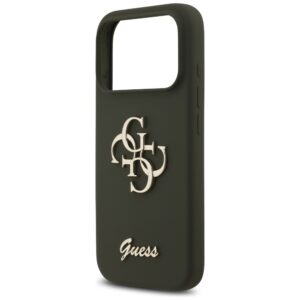 Guess Silicone Big 4G Script dėklas skirtas Apple iPhone 17 Pro khaki - Image 6