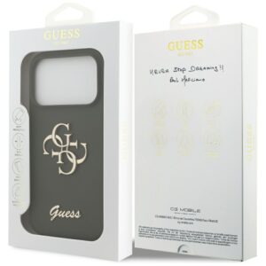 Guess Silicone Big 4G Script dėklas skirtas Apple iPhone 17 Pro khaki - Image 8