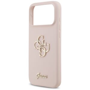 Guess Silicone Big 4G Script Dėklas Apple iPhone 17 Pro Max rožinės spalvos - Image 6