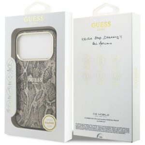 Guess Python Pattern MagSafe dėklas Apple iPhone 17 Pro rudos spalvos - Image 8