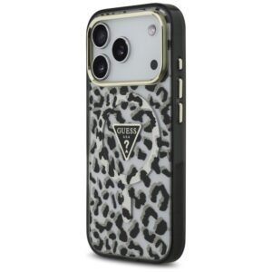 Guess Leopard Glitter MagSafe dėklas Apple iPhone 17 Pro juodos spalvos - Image 2