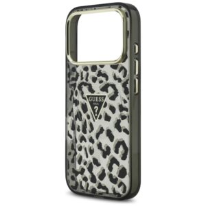 Guess Leopard Glitter MagSafe dėklas Apple iPhone 17 Pro juodos spalvos - Image 6