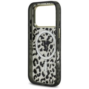 Guess Leopard Glitter MagSafe dėklas Apple iPhone 17 Pro Max juodos spalvos - Image 7