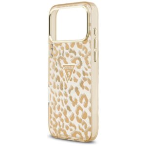 Guess Leopard Glitter MagSafe dėklas Apple iPhone 17 Pro Max rudos spalvos - Image 6