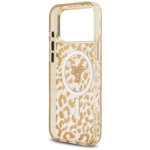 Guess Leopard Glitter MagSafe dėklas Apple iPhone 17 Pro Max rudos spalvos - Image 7