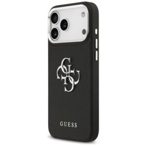 Dėklas Guess Grained Big 4G Classic Logo Apple iPhone 17 Pro Max juodos spalvos - Image 2