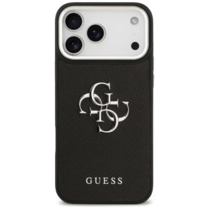 Dėklas Guess Grained Big 4G Classic Logo Apple iPhone 17 Pro Max juodos spalvos - Image 3