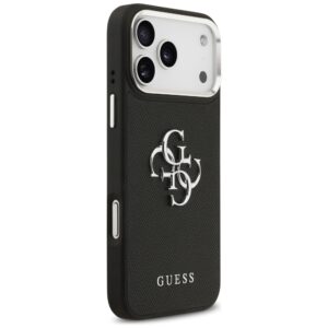 Dėklas Guess Grained Big 4G Classic Logo Apple iPhone 17 Pro Max juodos spalvos - Image 4