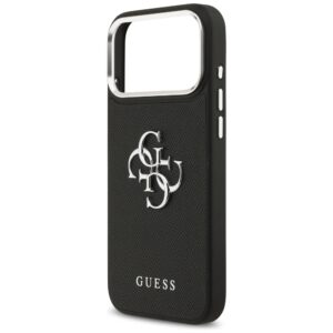 Dėklas Guess Grained Big 4G Classic Logo Apple iPhone 17 Pro Max juodos spalvos - Image 6