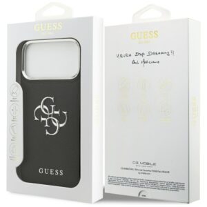 Dėklas Guess Grained Big 4G Classic Logo Apple iPhone 17 Pro Max juodos spalvos - Image 8