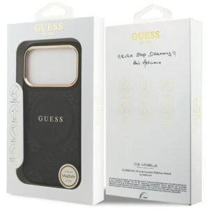 Dėklas Guess Peony Hot Stamp MagSafe Apple iPhone 17 Pro juodos spalvos - Image 8